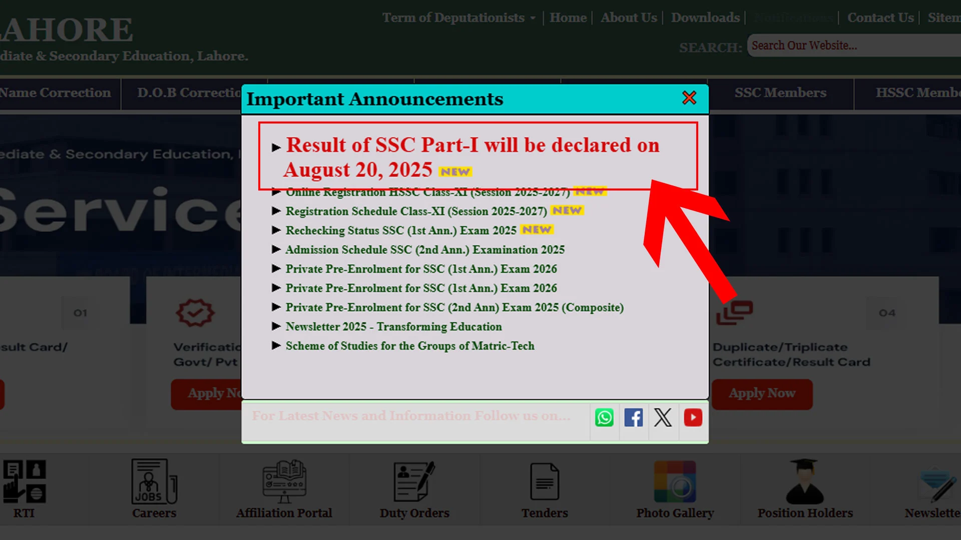 9th Class Result 2025 Roll Number