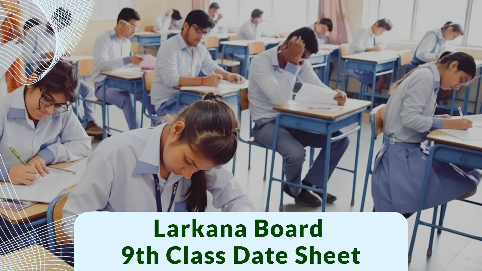 BISE Larkana Board 9th Class Date Sheet 2026