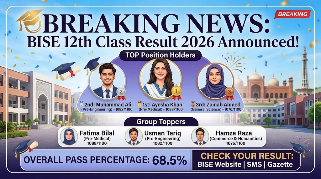 🚨 BREAKING NEWS: BISE 12th Class Result 2026 Announced! 🎓✨