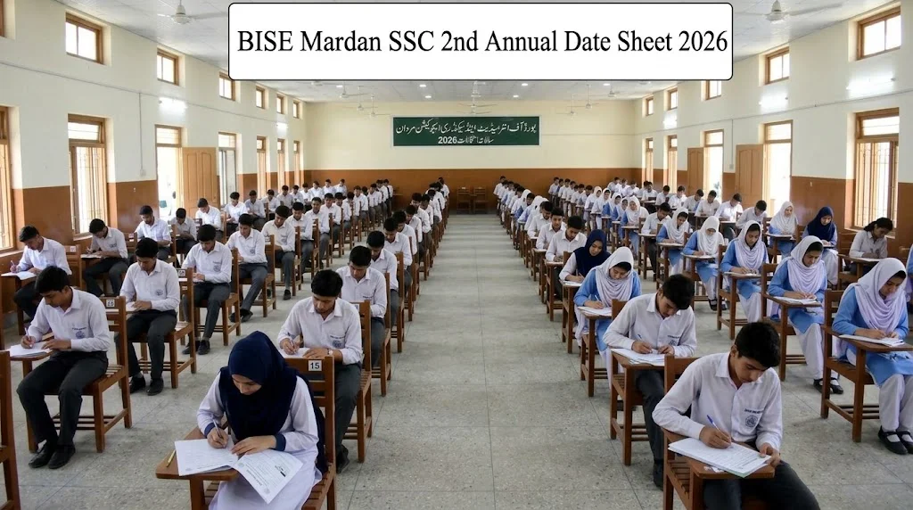 BISE Mardan SSC 2nd Annual Date Sheet