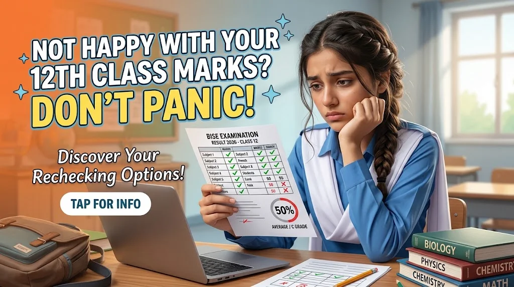 NOT HAPPY WITH YOUR 12TH CLASS MARKS? DON'T PANIC!