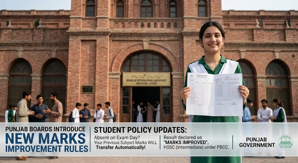 Matric and Inter marks improvement updates
